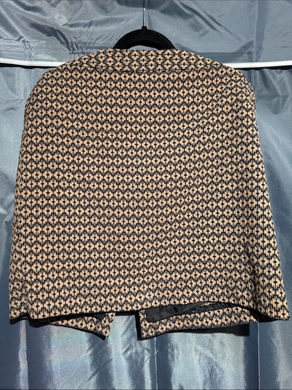 Worthington Black and Cream Mini Skirt with Geometric Weave